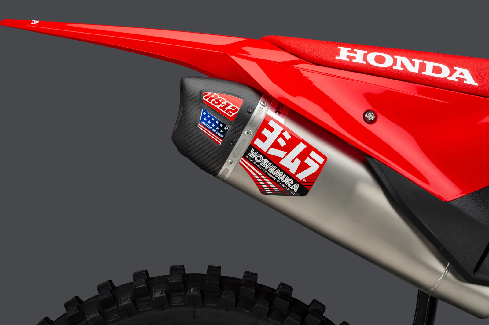 Yoshimura CRF250R/RX 25-27 RS-12 Stainless Full Exhaust, W/ Stainless Muffler