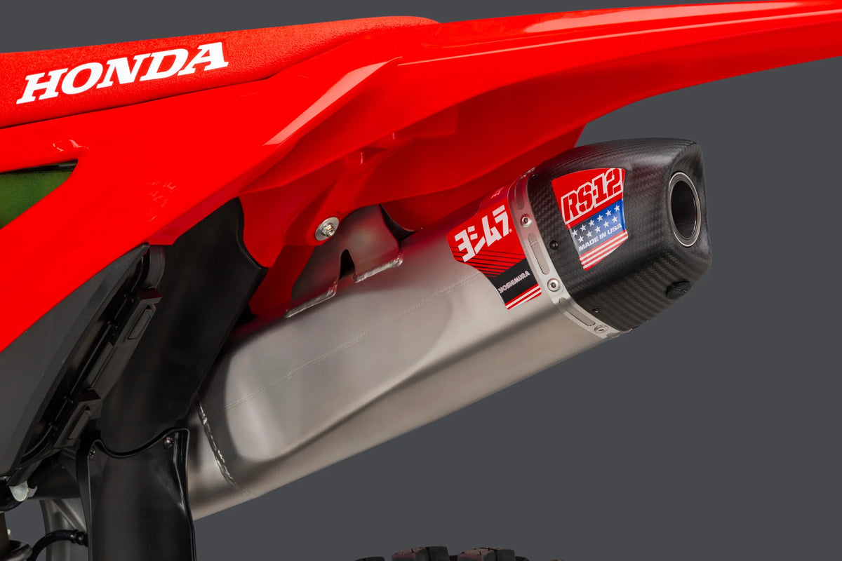 Yoshimura CRF250R/RX 25-27 RS-12 Stainless Full Exhaust, W/ Stainless Muffler