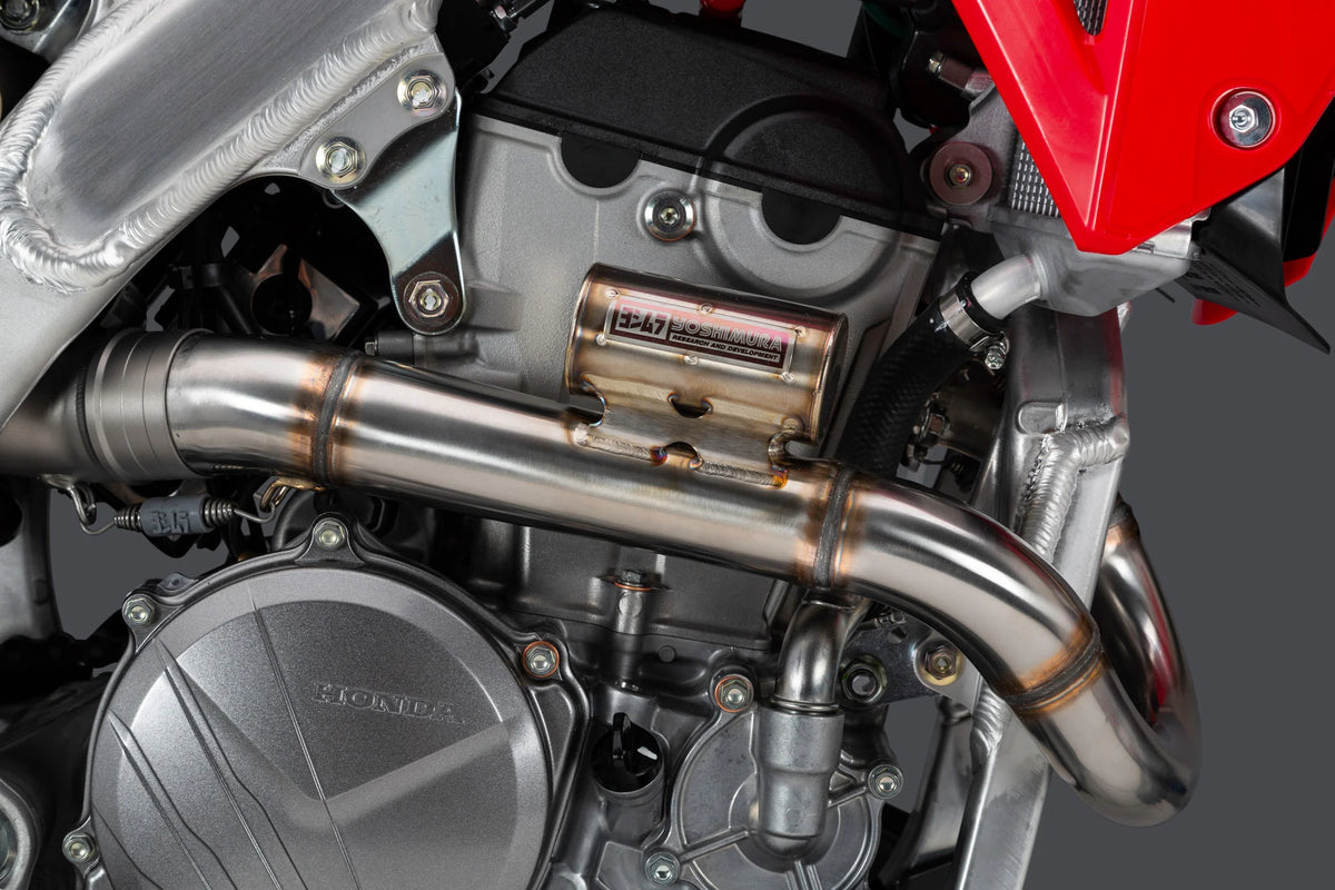 Yoshimura CRF250R/RX 25-27 RS-12 Stainless Full Exhaust, W/ Stainless Muffler