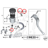 Proti Titanium Front Brake Reservoir Mounting Bolt Kit for S1000RR K67 2020