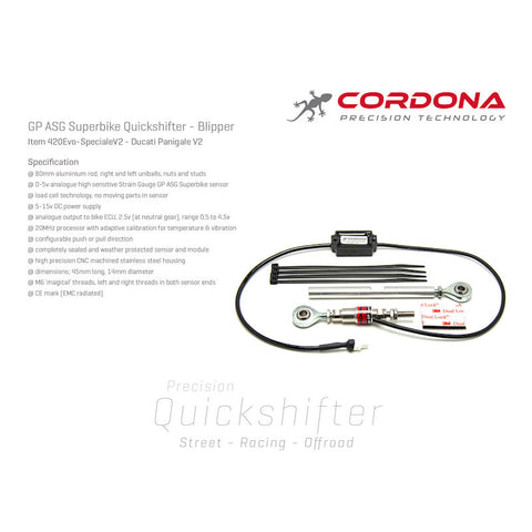 Cordona GP ASG Plug and Play Quickshifter Kit for Panigale V2