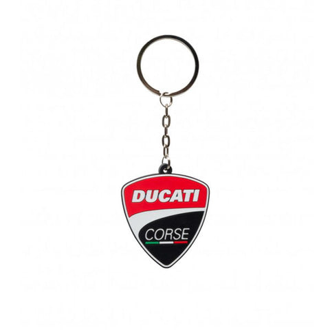 Ducati Corse Official Licensed Crest Shield Logo Rubber Key Chain