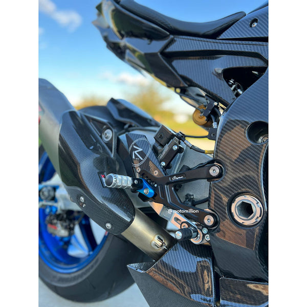 LighTech R Series Blue Adjsutable Rear Sets for Yamaha R1 R1S R1M ...